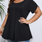 👚 JETZT 50 % RABATT! ✨ Damen-T-Shirt mit Falten vorne und Puffärmeln – Weiche, atmungsaktive und elegante Puffärmel – perfekt fürs Büro, zum Brunch oder für Frühlingstage 🌸