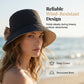 👒 Damen Sonnenhut mit breiter Krempe & dekorativer Schleife, faltbarer atmungsaktiver Stoff mit 360° UV-Schutz für Strand, Garten und Urlaub ✨