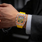 ⌚Limitierte Auflage – 50 % Rabatt！✨Luxuriöse Herrenuhr in Tonnenform mit Strassverzierung