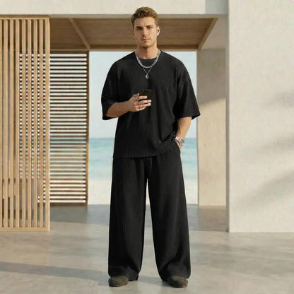 🧍‍♂️ –50% RABATT | Moderner Herren-Trainingsanzug im Plissee-Look 🌟✨