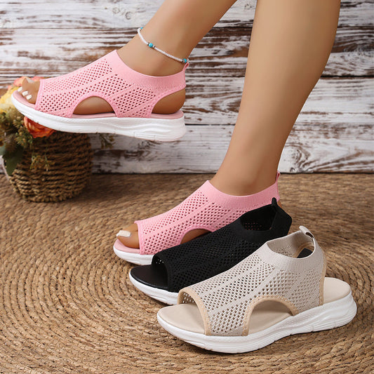 👡 Atmungsaktive Netzgewebe-Sandalen mit offener Zehenpartie für Damen | Bequem & leicht