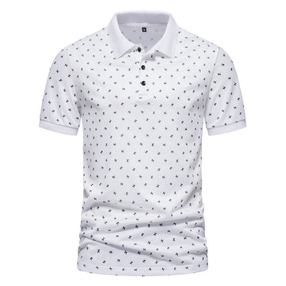 Gemustertes Kurzarm-T-Shirt für Herren im Freizeitstil