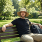 Outdoor-Sonnenhut mit breiter Krempe und Kinnriemen