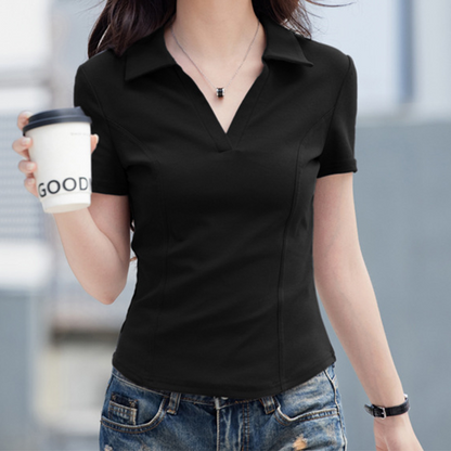 Damen-T-Shirt mit kurzen Ärmeln in Slim-Fit-Passform