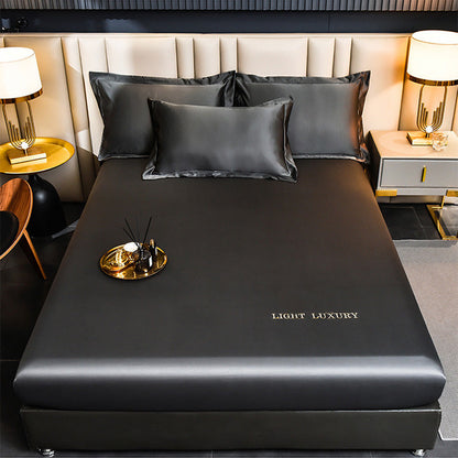 Luxuriöses Satin-Spannbettlaken-Set