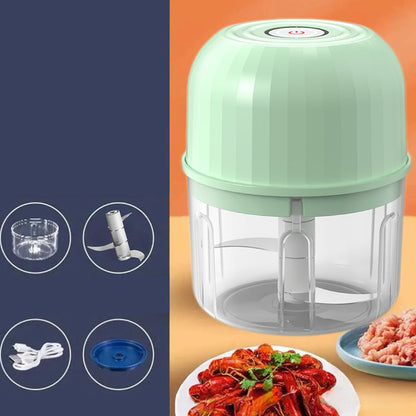🔥 NUR SOLANGE DER VORRAT REICHT – 50% RABATT! 🎉 Kabellose elektrische Mini-Zerkleinerer – Waschbarer Behälter, schnelles Hacken von Fleisch, Zwiebeln & Gemüse für Knödel, Dips & Saucen