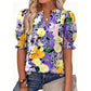 👚 JETZT 50 % RABATT! 🌸 Sommerliches Damen-Top mit Blumenmuster und Puffärmeln – Leicht und atmungsaktiv – Romantisches Design, perfekt für Brunch oder Gartenpartys – unkompliziert und schick 💃