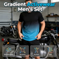 Set aus Hemd und Shorts mit Ton-in-Ton-Muster für Herren
