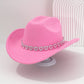 Damen Strass-Herz Cowboyhut Eleganter Französischer Jazz Fedora