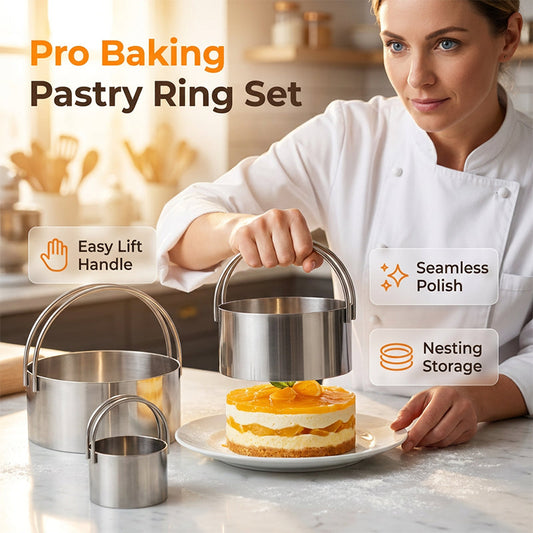 Professionelles Backset mit 5 Tortenformen