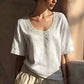 👚 50% DE RÉDUCTION 🌸 Blouse d’été vintage en dentelle – Détails délicats & coupe légère – Parfaite pour un look romantique ou chic au quotidien – féminine, respirante et intemporelle ✨🌿