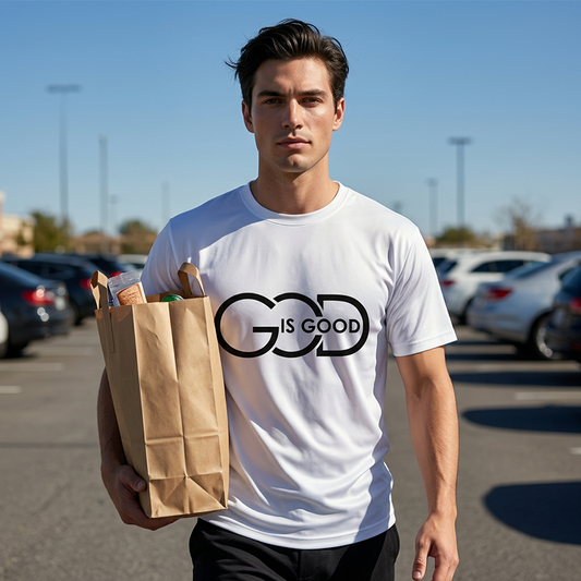 👕 50% RABATT! ✝️ Christliches Grafik-T-Shirt mit "God is Good"-Botschaft – Weiche Baumwolle & inspirierendes Design – Perfekt für den Alltag, als Geschenk oder Glaubensstatement – bequem & aussagekräftig 🙏✨💙