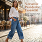 👖⏰ 50% RABATT – NUR FÜR KURZE ZEIT! Figurschmeichelnde Cropped Denim-Jeans mit hoher Taille & weiter Beinweite – 3-facher Knopfverschluss, umgeschlagene Säume & atmungsaktive Qualität ✨