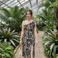 Damen Sommer Rückenfreies Midi-Kleid mit Seitenschlitz