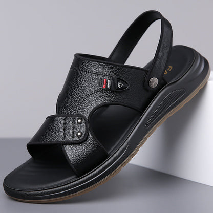 👡☀️ 50% RABATT! Herren Leder-Sandalen 2-in-1 Slip-On – Vielseitig für Outdoor & Strand – Echtes Leder, flexible Sohle & bequemer Einstieg – Perfekt für heiße Tage & lässige Looks 🌊✨