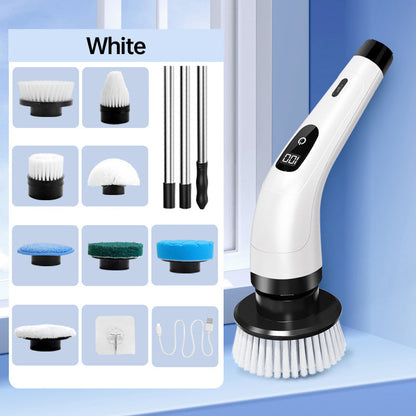 🔥50 % Rabatt🔥⏳Zeitlich begrenztes Sonderangebot⏰Aufladbarer Reinigungsbürsten-Set mit Teleskopstange & 8 Aufsätzen — Kein Bücken, Kein Knien, Einfach Mühelos Reinigen