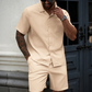 Einfarbiges Zweiteiler-Sommer-Outfit für Herren