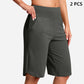 👖 LETZTER TAG SONDERVERKAUF 50% RABATT! Hochtaillierte Damen Yoga-Shorts mit Seitentaschen – 8 Farben, elastisch & bequem für Sport und Alltag