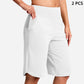 👖 LETZTER TAG SONDERVERKAUF 50% RABATT! Hochtaillierte Damen Yoga-Shorts mit Seitentaschen – 8 Farben, elastisch & bequem für Sport und Alltag
