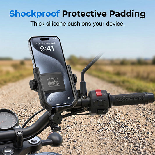 🔥 50% RABATT! 🚲 Schnellverschluss-Fahrrad-Handyhalterung – Stoßfest, 360° drehbar & universell passend – Perfekt für Navigation & Outdoor-Rides – Sicher & praktisch 🛡️✨