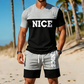 👕 Herren Sommer-Set mit T-Shirt und Shorts 🌿 Bequem, Lässig & Modernes Color-Block Design