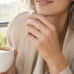 Verstellbarer Glitzer-Initialring für Damen
