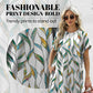 Lockeres Kurzarmkleid mit vielseitigen Druckdesigns