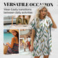 Lockeres Kurzarmkleid mit vielseitigen Druckdesigns