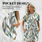 Lockeres Kurzarmkleid mit vielseitigen Druckdesigns