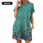 Lockeres Kurzarmkleid mit vielseitigen Druckdesigns
