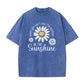👕 LIMITIERTER 50% RABATT! Unisex Vintage-Wash T-Shirt mit Gänseblümchen-Print – Lockerer Schnitt, weicher Stoff für den Sommer