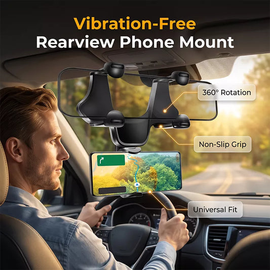 📱 50% RABATT! 🚗 Auto-Rückspiegel Handyhalterung – Einfache Montage, stabiler Halt & 360°-Verstellung – Perfekt für Navigation, Freisprechen & sicheres Fahren 🔄