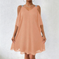 🍃🌸 LIMITIERTES ANGEBOT 50% RABATT! 👗 Vielseitiges Kleid mit V-Ausschnitt und schulterfreiem Design – Weich und bequem – Mühelos von Tag zu Nacht.