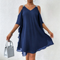 🍃🌸 LIMITIERTES ANGEBOT 50% RABATT! 👗 Vielseitiges Kleid mit V-Ausschnitt und schulterfreiem Design – Weich und bequem – Mühelos von Tag zu Nacht.
