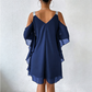 🍃🌸 LIMITIERTES ANGEBOT 50% RABATT! 👗 Vielseitiges Kleid mit V-Ausschnitt und schulterfreiem Design – Weich und bequem – Mühelos von Tag zu Nacht.