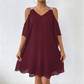 🍃🌸 LIMITIERTES ANGEBOT 50% RABATT! 👗 Vielseitiges Kleid mit V-Ausschnitt und schulterfreiem Design – Weich und bequem – Mühelos von Tag zu Nacht.