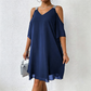 🍃🌸 LIMITIERTES ANGEBOT 50% RABATT! 👗 Vielseitiges Kleid mit V-Ausschnitt und schulterfreiem Design – Weich und bequem – Mühelos von Tag zu Nacht.
