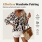 Schicke Leopardenmuster-Pendelbluse