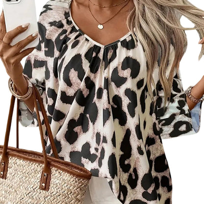 Schicke Leopardenmuster-Pendelbluse