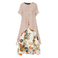 ⏳Zeitlich begrenzter 50% Rabatt⏰ Damen Lagenlook Blumendruck Freizeitkleid💐👗