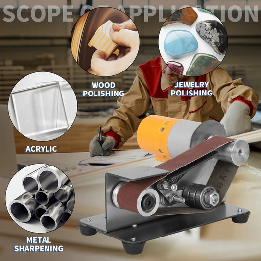 📢📢【Bisher bester Preis – Limitiert!!】 ⏰Mini Elektro Bandschleifer – Tragbarer Schleifer & Polierer für Holz, Metall und DIY-Projekte