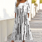 👗🌸Elegantes Damen-Blumenkleid mit Rundhalsausschnitt und langer Länge