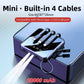 🔋 50% RABATT! 📱 4-Kabel Mini Powerbank – Integrierte Kabel, kompakt & leistungsstark – Ideal für unterwegs, Reisen & Alltag ⚡