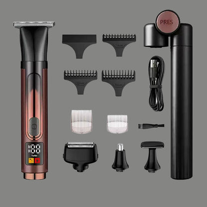 🧔 -50% | Kit de Rasage Homme 4-en-1 – Tondeuse Multifonction pour Barbe, Cheveux, Nez & Corps ✂️