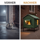 ⏰ NUR FÜR KURZE ZEIT: 50 % RABATT! 🐈 Wetterfestes erhöhtes Katzenhaus für den Außenbereich – aus wasserdichtem Oxford-Gewebe, mit thermischer Aluminiumauskleidung und klappbarem Design 🌧️