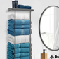 【⏳Limitiertes Angebot – 55 % Rabatt!!】🛁 Ausziehbarer Badezimmer-Handtuchhalter – 38–75 cm höhenverstellbar, Kohlenstoffstahl, bohrerfreie Wandmontage