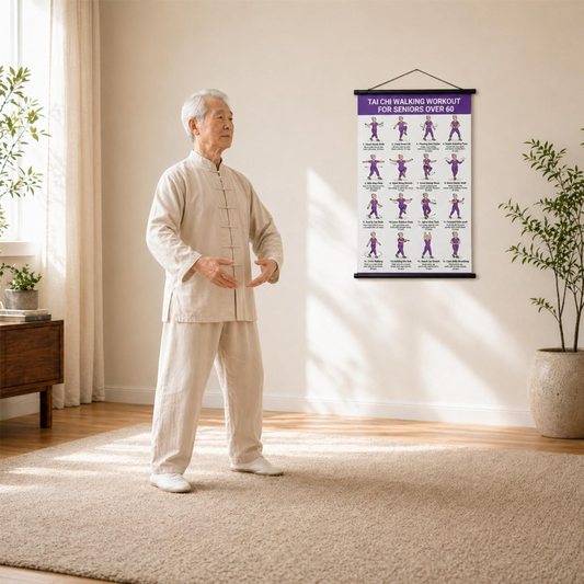 Tai-Chi-Übungsposter für Senioren
