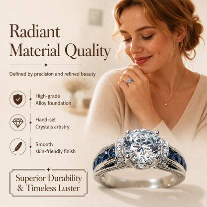 📢📢50% RABATT !!⏰ Eleganter Cocktailring mit Zirkonia