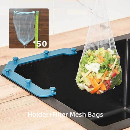 🧺 50% RABATT! 💧 Dreieckiger Abtropf-Ständer – Passend für Filtersieb & Müllbeutel – Sauber & trocken für jede Spüle 🏠