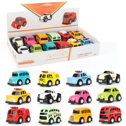 🚗 BLITZANGEBOT: 50% RABATT! 🎁 12er-Set Mini-Cartoon-Spielzeugautos – Robuster Kunststoff – Reibungsfahrzeuge für Kinder ab 3 Jahren 🏎️